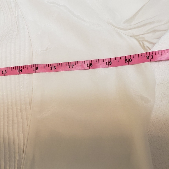 Free People Bright White Tunic Blouse Neck Mandarin Collar  Size M - Picture 10 of 13